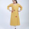 Barkat Ochre Hand Embroidered Kurta Buy Urmul Desert Crafts