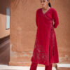 Hoor Laal Ishq Cotton Kurti.(2pc kurta and pant set ) Buy Urmul Desert Crafts