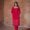 Sayonee Laal ishq Cotton wrap kurti (3pc kurta,sleeve and pant set ) Buy Urmul Desert Crafts