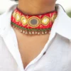 Mani hand embroidered neck choker Buy Urmul Desert Crafts