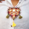 Mani hand embroidered mirror neck piece Buy Urmul Desert Crafts