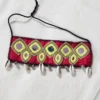 Mani hand embroidered mirror and shells neck choker Buy Urmul Desert Crafts