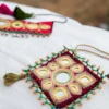 Mani colourful hand embroidered mirror neckpiece Buy Urmul Desert